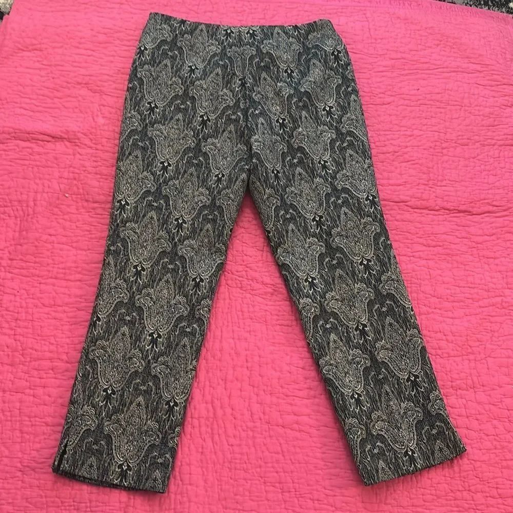 Oscar de la Renta Patterned Trousers, US10 - Picture 5 of 9